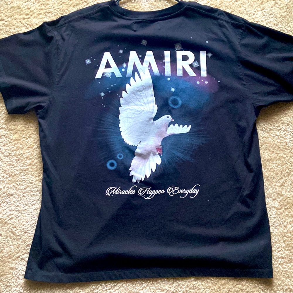 Black AMIRI Shirt..Size L..Black..Very Comfortable..Worn Once